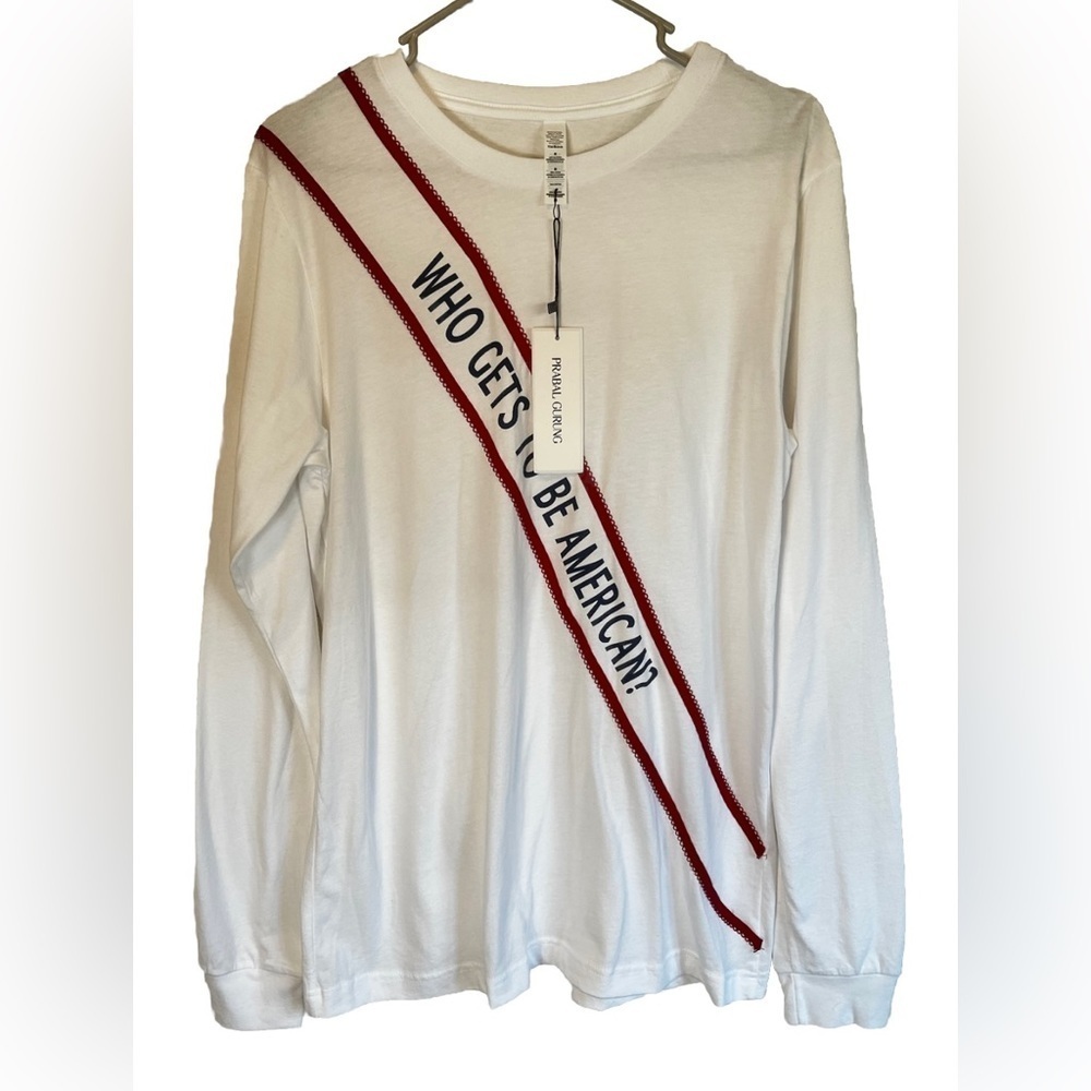 NWT Prabal Gurung “Who Gets to Be American?” Spring 2020 Long Sleeve Sz M